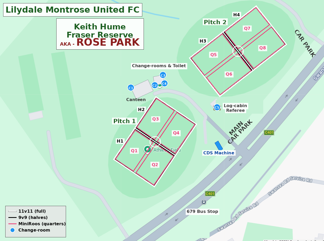 Lilydale Montrose United fields
