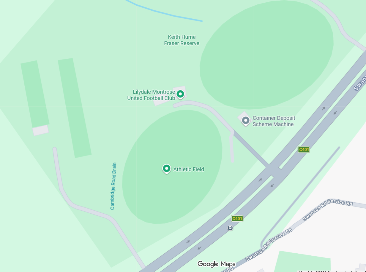 Lilydale Montrose United fields